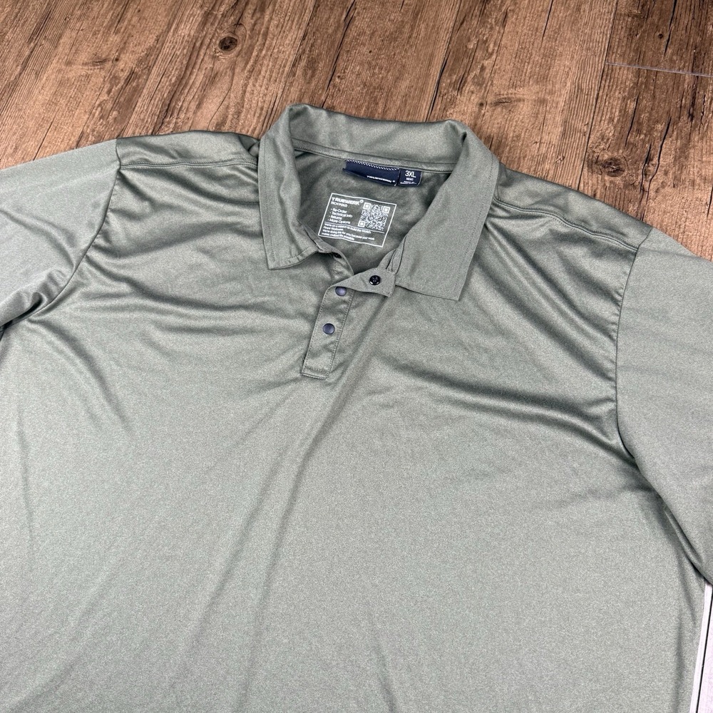 Truewerk Tech Polo Shirt Men 3xl Green Performance Stretch Workwear Snap Front